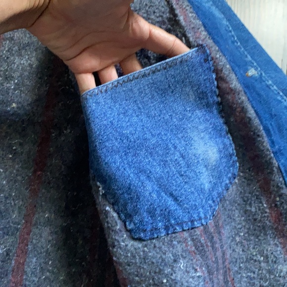 Vintage Wrangler Blanket lined denim trucker jacket mens XL prob size 42 - Picture 5 of 9